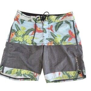 Billabong Vintage Platinum X PX2 30 Board Shorts Swim Trunks Parrots Tropical